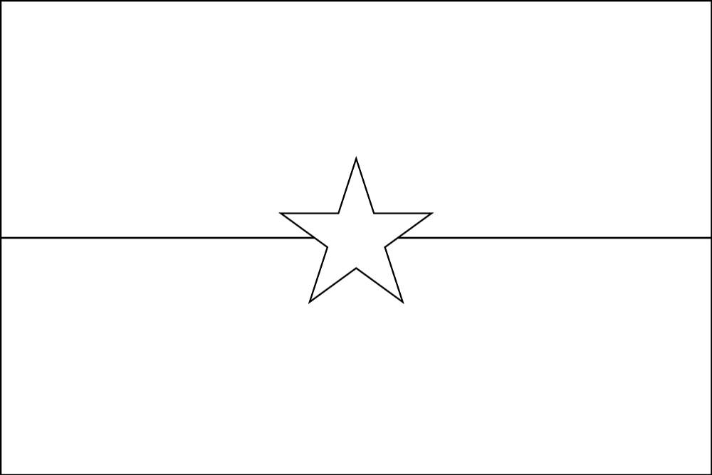 Burkina Faso: Flagge zum Ausmalen