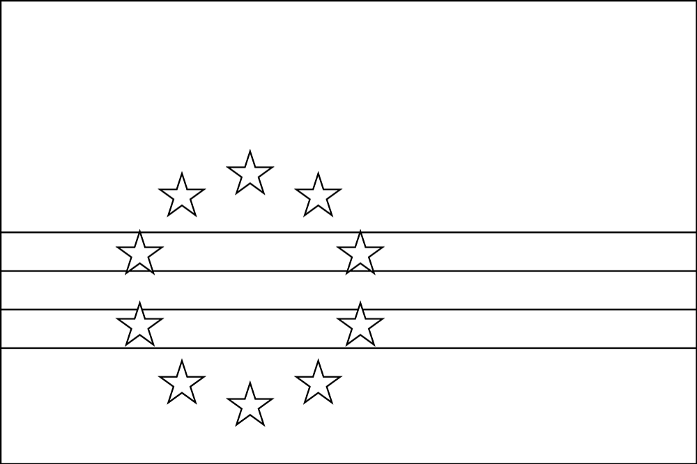 Cabo Verde: Flagge zum Ausmalen