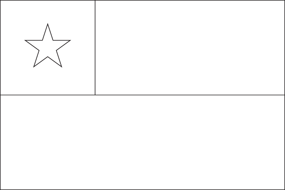 Chile: Flagge zum Ausmalen