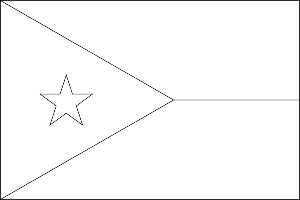 Dschibuti: Flagge zum Ausmalen