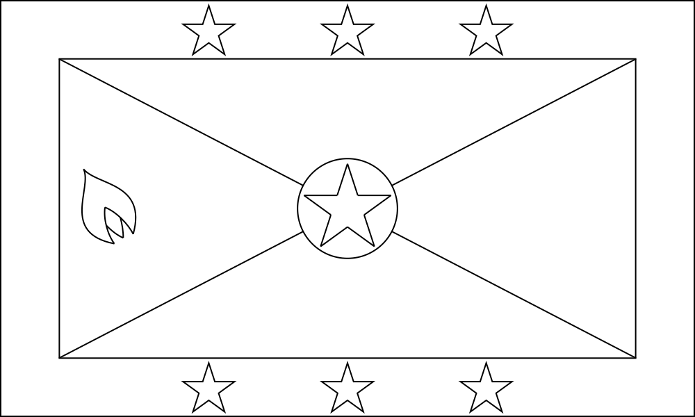 Grenada: Flagge zum Ausmalen