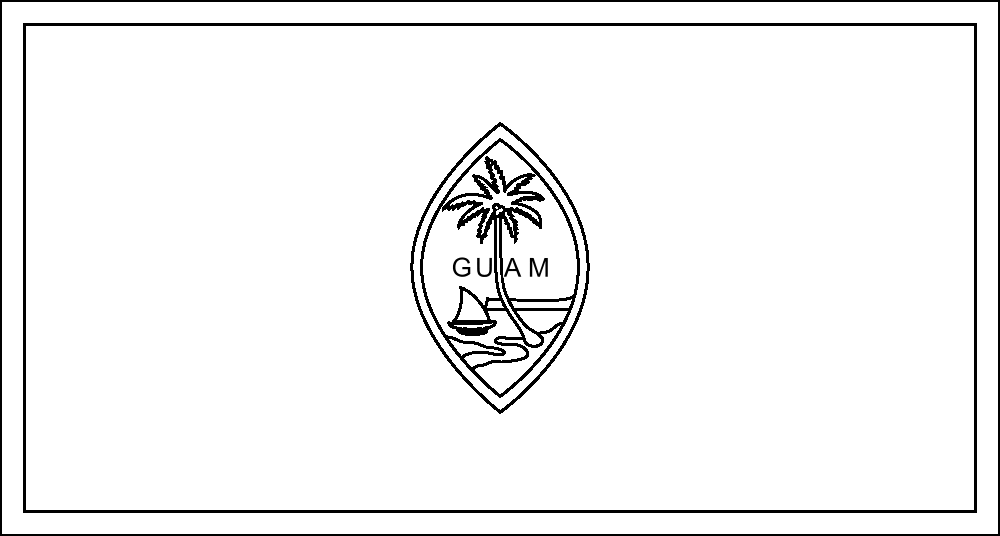 Guam: Flagge zum Ausmalen