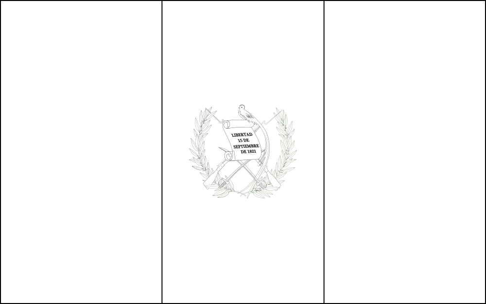 Guatemala: Flagge zum Ausmalen