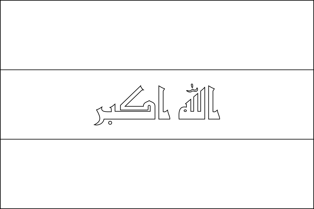 Irak: Flagge zum Ausmalen
