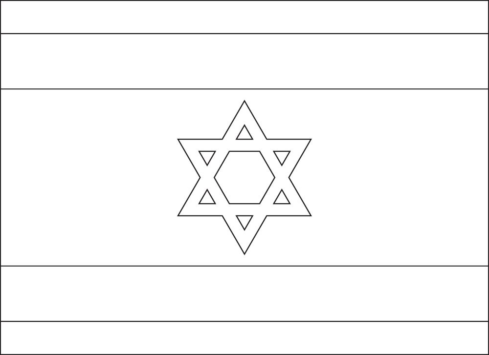Israel: Flagge zum Ausmalen