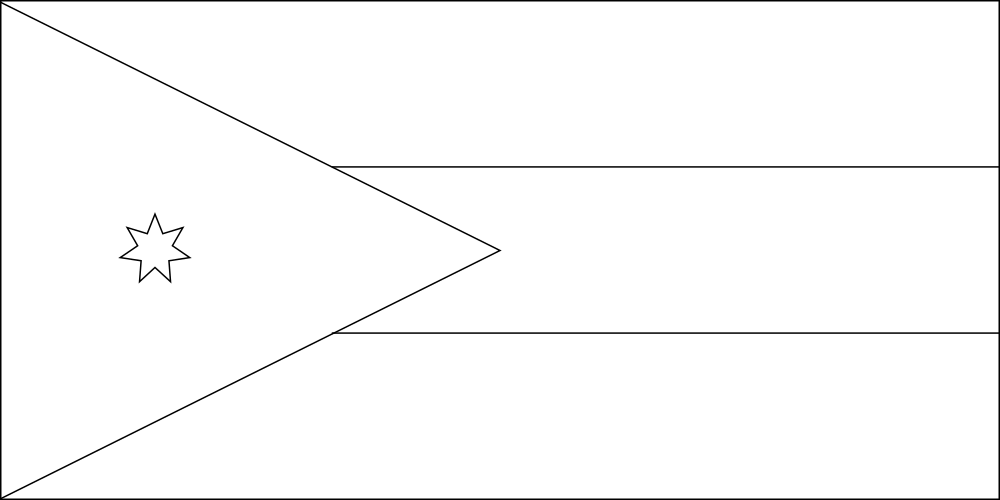Jordanien: Flagge zum Ausmalen