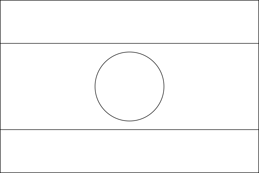 Laos: Flagge zum Ausmalen