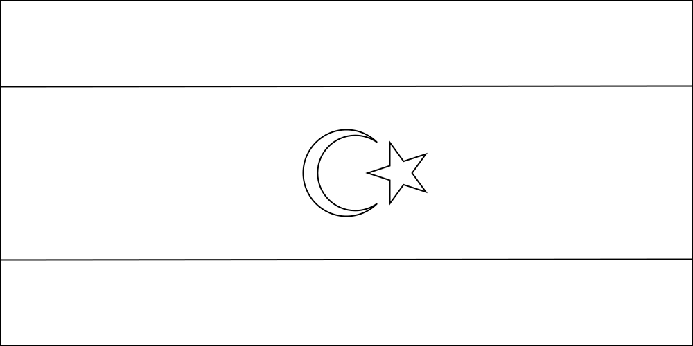 Libyen: Flagge zum Ausmalen
