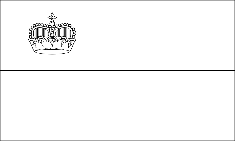 Liechtenstein: Flagge zum Ausmalen