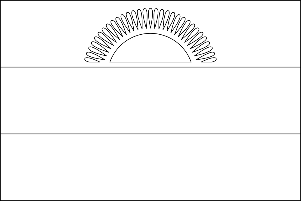 Malawi: Flagge zum Ausmalen
