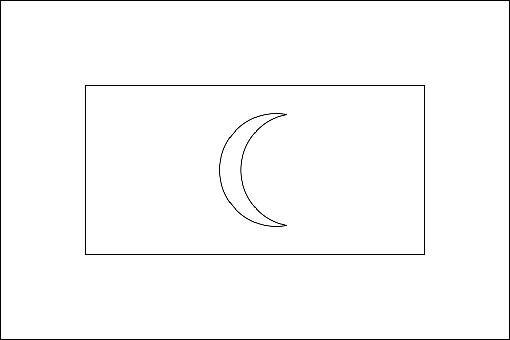 Malediven: Flagge zum Ausmalen