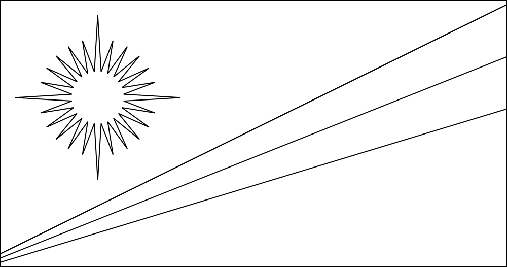 Marshallinseln: Flagge zum Ausmalen