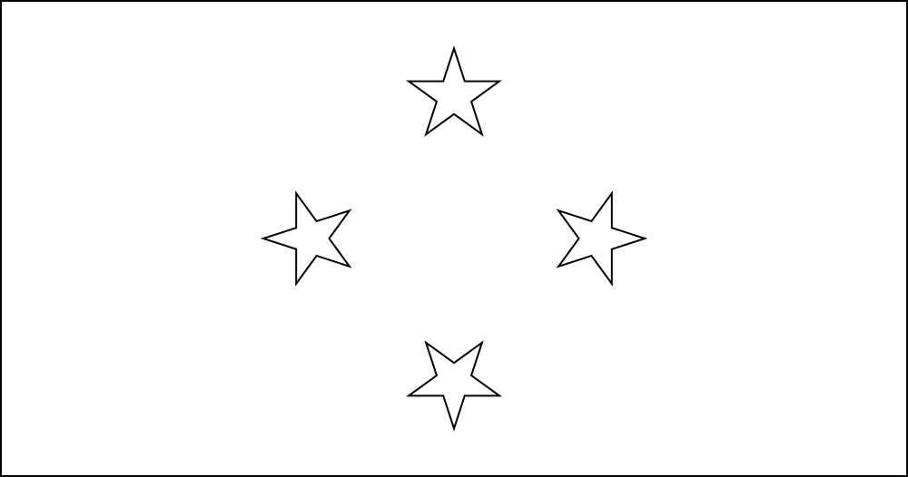 Mikronesien: Flagge zum Ausmalen