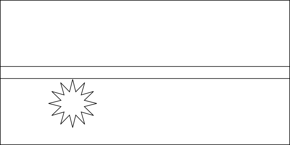 Nauru: Flagge zum Ausmalen