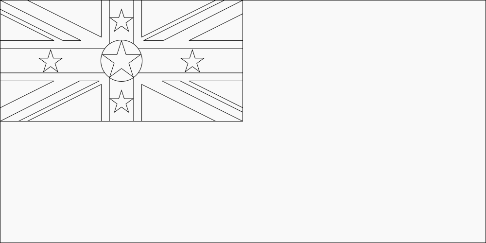 Niue: Flagge zum Ausmalen