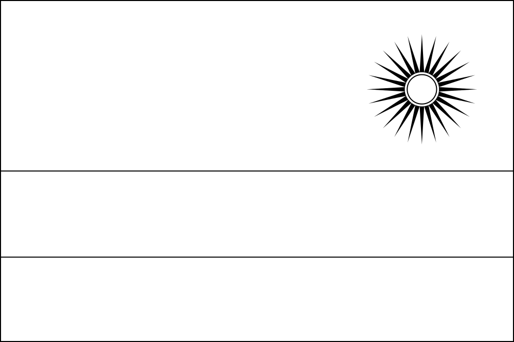 Ruanda: Flagge zum Ausmalen