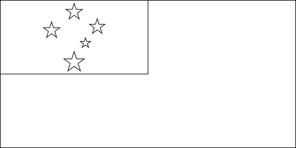 Samoa: Flagge zum Ausmalen