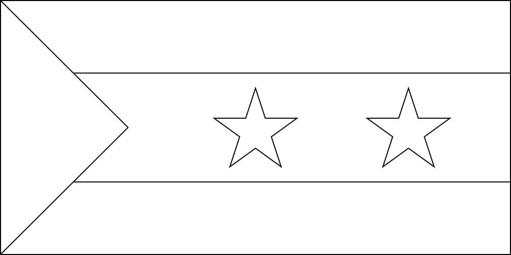 São Tomé und Príncipe: Flagge zum Ausmalen