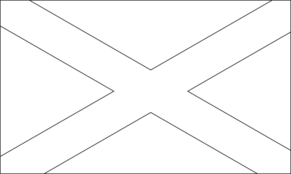 Schottland: Flagge zum Ausmalen