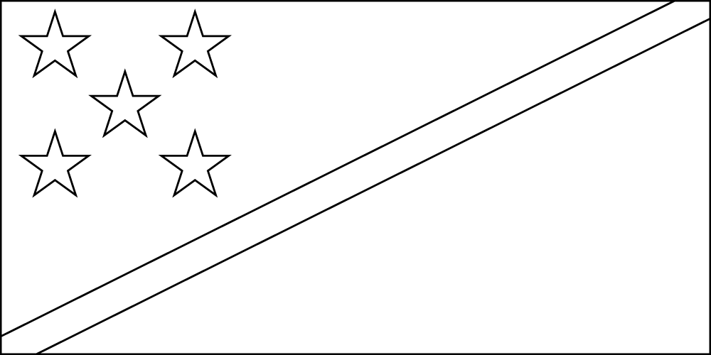 Salomonen: Flagge zum Ausmalen