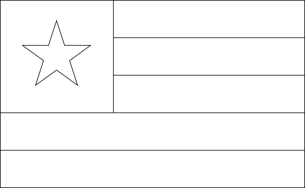 Togo: Flagge zum Ausmalen