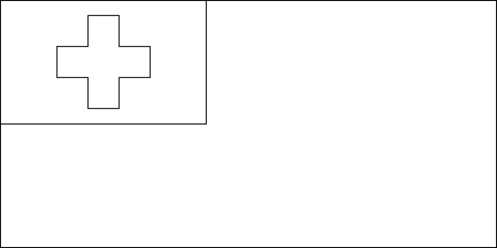 Tonga: Flagge zum Ausmalen
