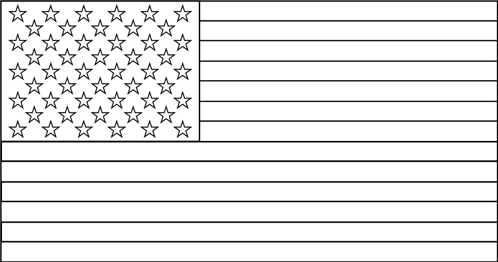 Vereinigte Staaten: Flagge zum Ausmalen