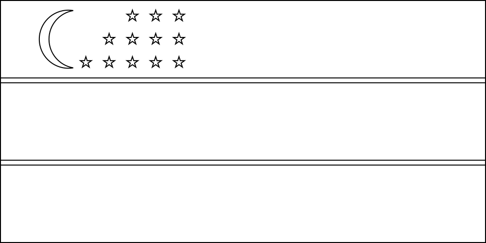 Usbekistan: Flagge zum Ausmalen