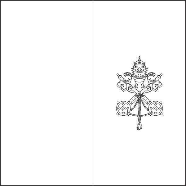 Vatikanstadt: Flagge zum Ausmalen