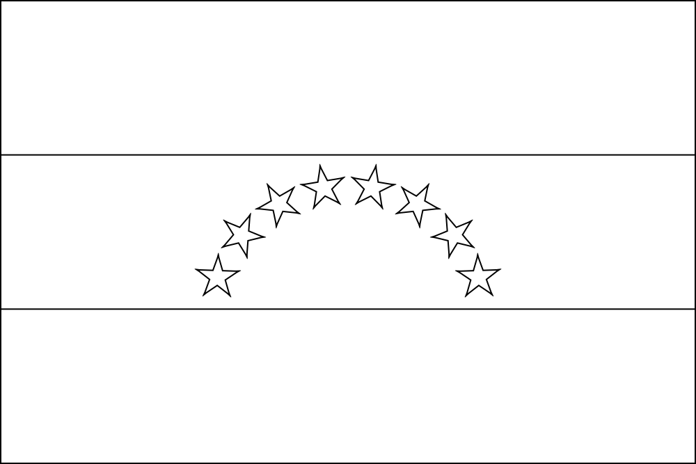 Venezuela: Flagge zum Ausmalen