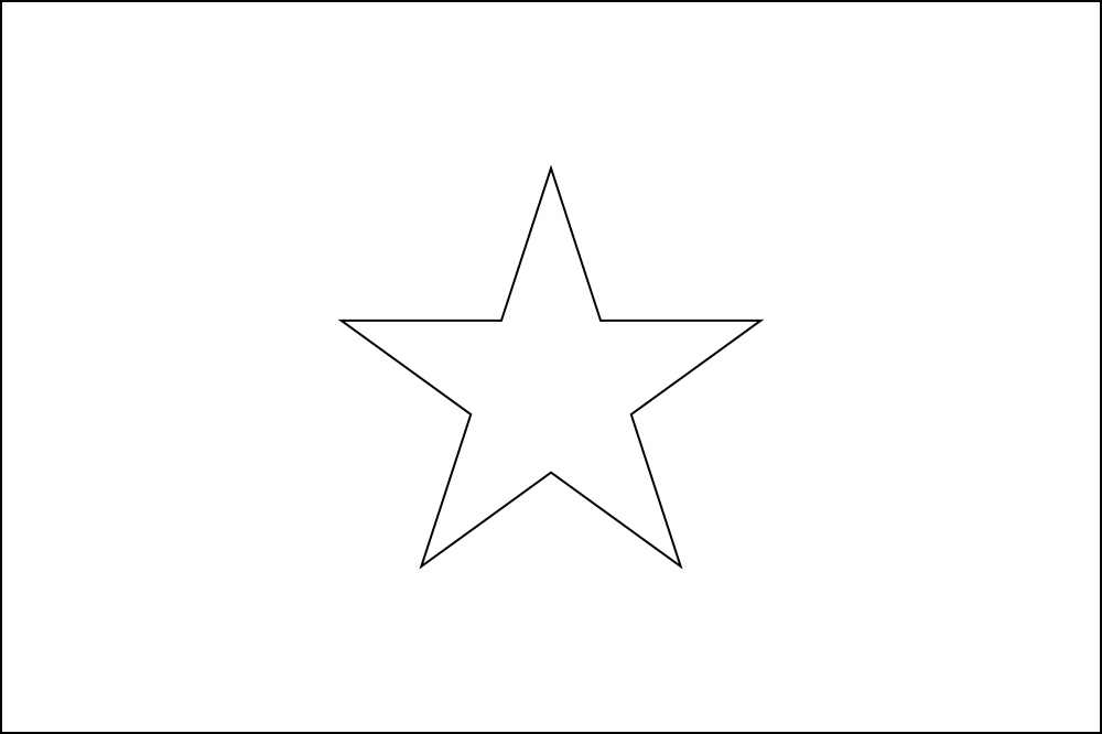 Vietnam: Flagge zum Ausmalen