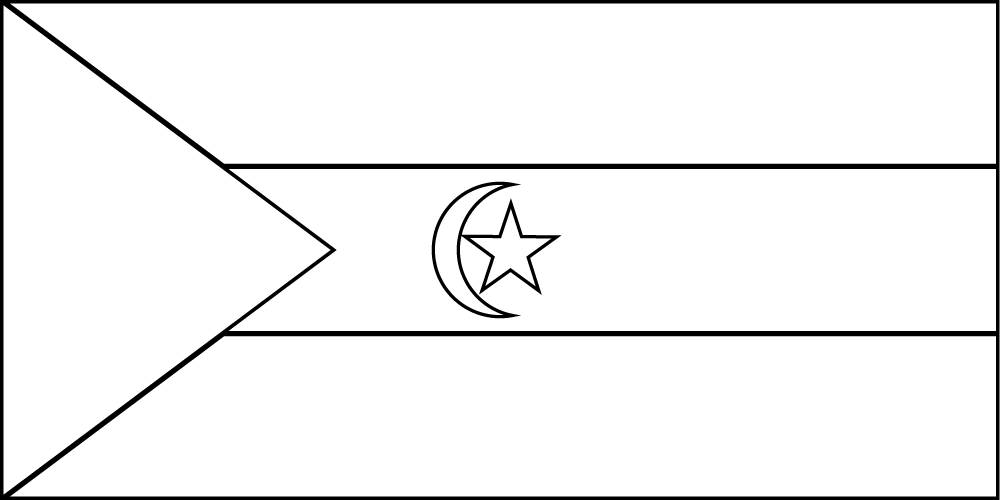 Westsahara: Flagge zum Ausmalen