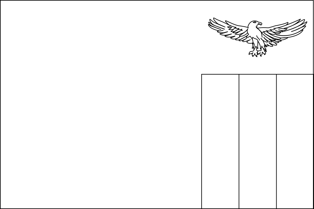 Sambia: Flagge zum Ausmalen