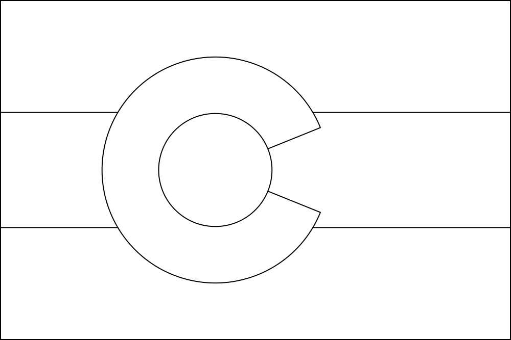 Colorado: Flagge zum Ausmalen