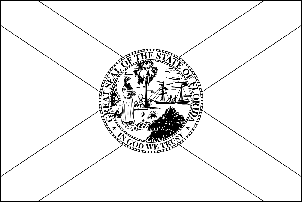 Florida: Flagge zum Ausmalen
