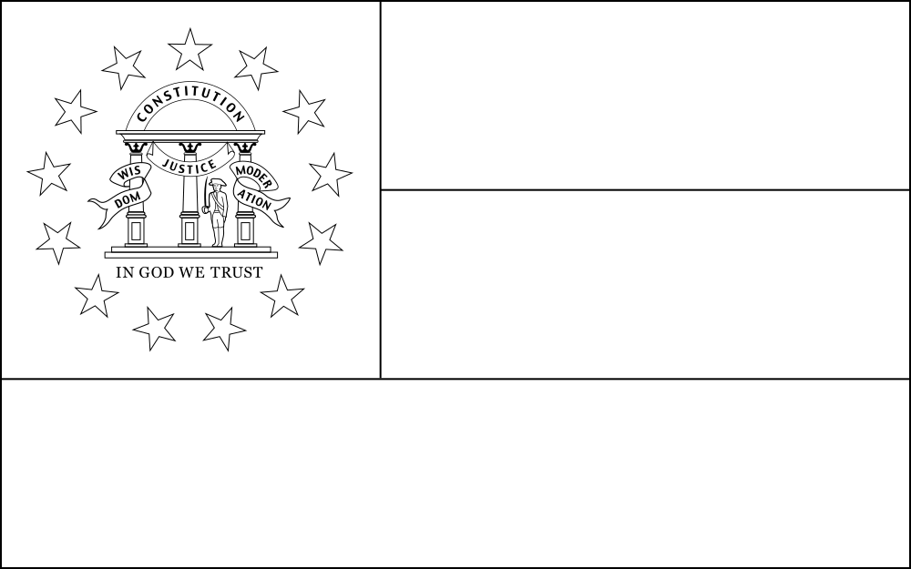 Georgia: Flagge zum Ausmalen