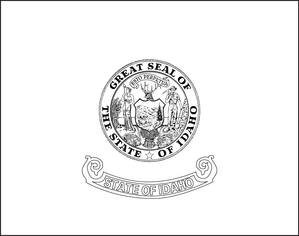 Idaho: Flagge zum Ausmalen