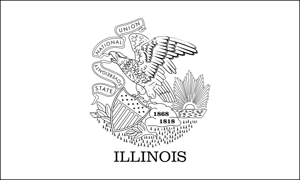 Illinois: Flagge zum Ausmalen