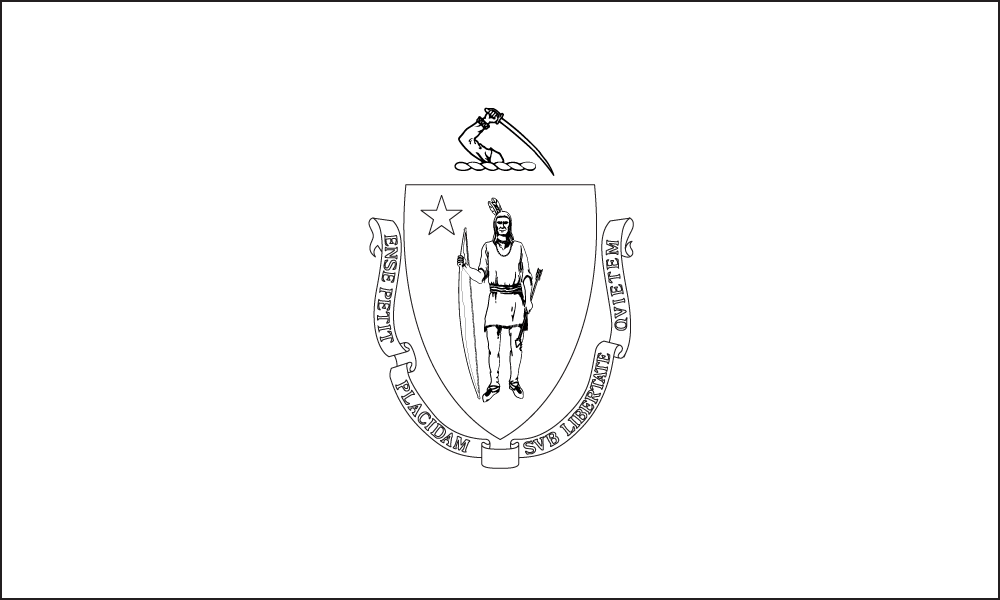 Massachusetts: Flagge zum Ausmalen