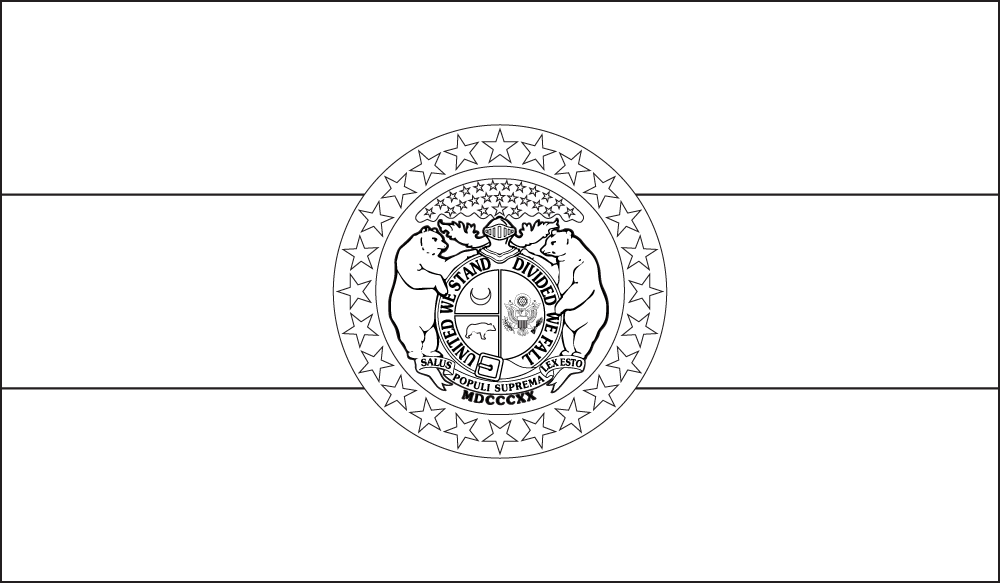 Missouri: Flagge zum Ausmalen