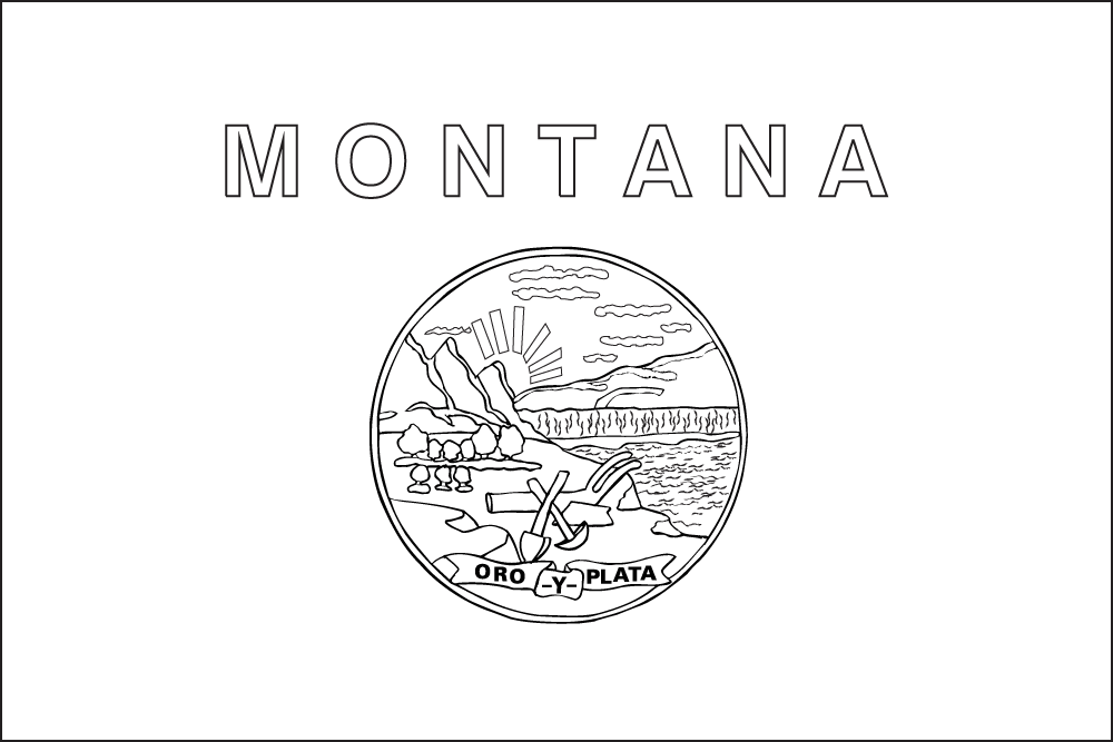 Montana: Flagge zum Ausmalen