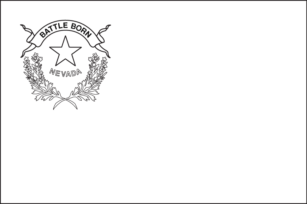 Nevada: Flagge zum Ausmalen