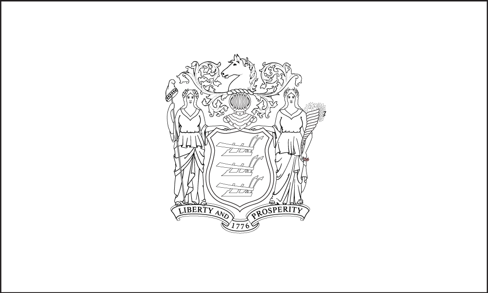 New Jersey: Flagge zum Ausmalen