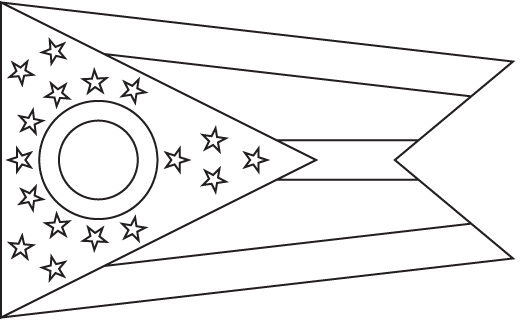 Ohio: Flagge zum Ausmalen
