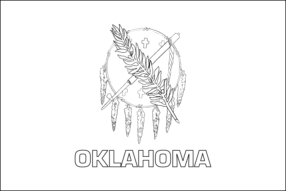 Oklahoma: Flagge zum Ausmalen