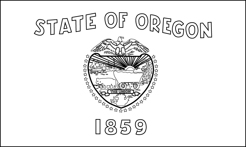 Oregon: Flagge zum Ausmalen