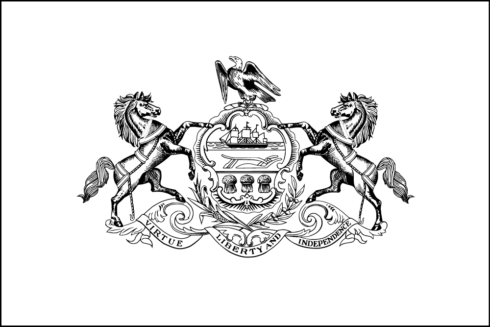 Pennsylvania: Flagge zum Ausmalen
