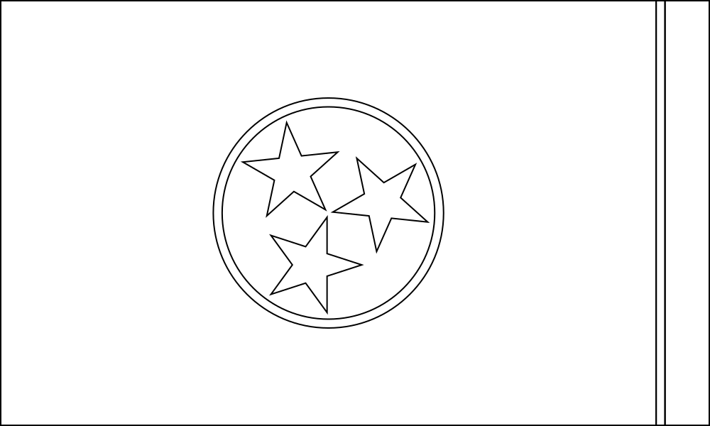 Tennessee: Flagge zum Ausmalen