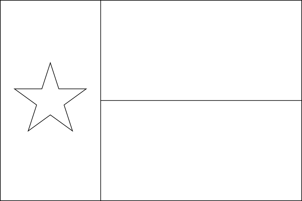 Texas: Flagge zum Ausmalen