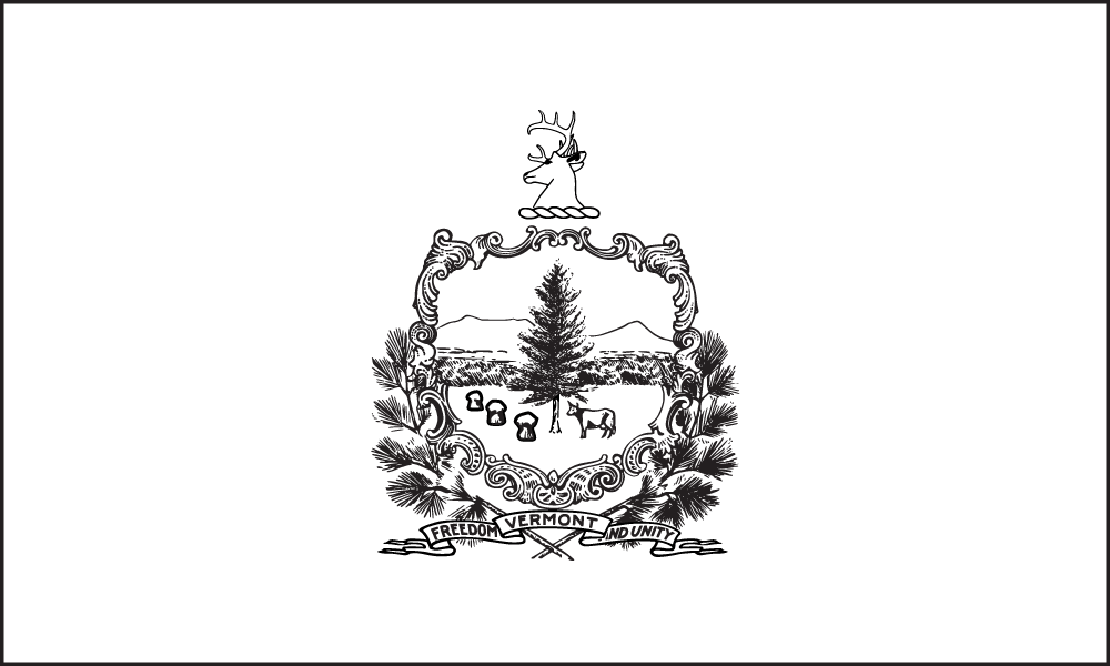 Vermont: Flagge zum Ausmalen